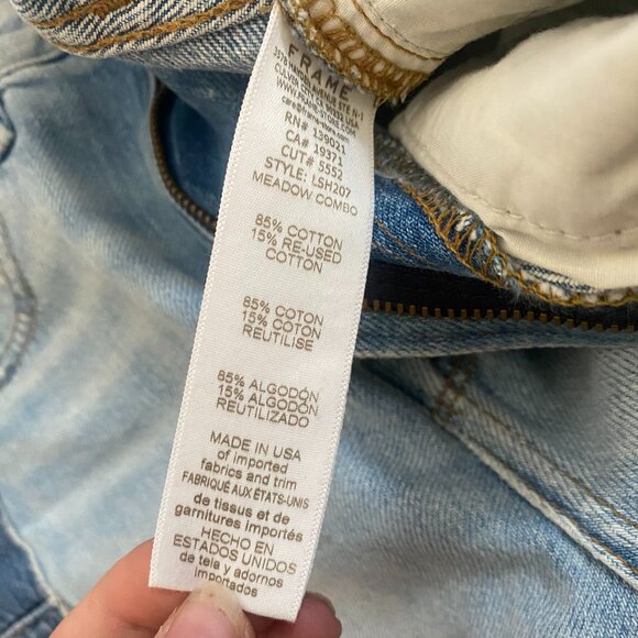 NTW Frame Layered Denim Shorts - Meadow - Size 23 (Runs Big!) - Picture 9 of 9